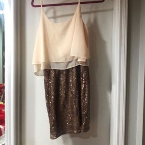 Gold & cream sequin dress!